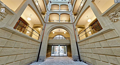 Atrium der Mannschaftskaserne 1 / Waffenplatz Thun Atrium der Mannschaftskaserne 1 / Waffenplatz Thun